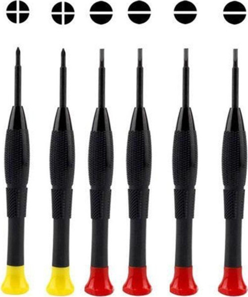 6 Set 6 Lı - + Elektronik Gözlük Tamir Tornavida Seti 716398