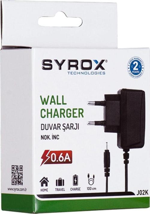Nokia Ince Uç 0.6A Şarj Cihazı Syx-J02K