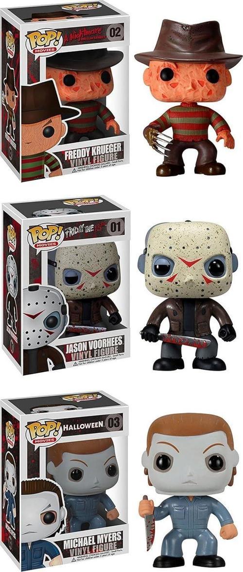 Pop Horhor Movies Collectors Set: Freddy Krueger, Jason Voorhees, Michael Myers
