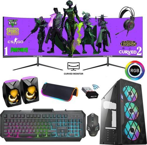 Xsr728 i5 3470 16GB Ram 256GB SSD 4GB GT740 Ekran Kartı 24" Dual Curved Oyun Bilgisayarı