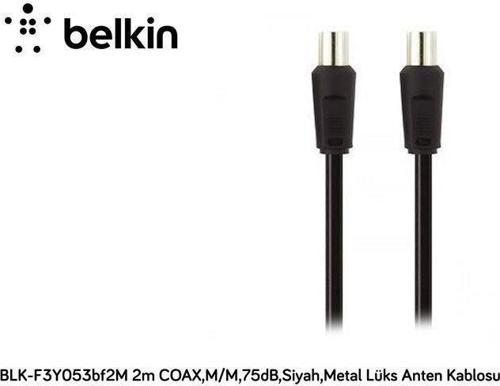 BLK-F3Y053BF2M 2mT Coax,M-M75db,Siyah,Metal Kablo