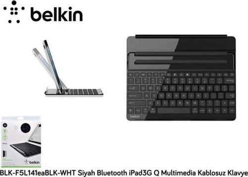 BLK-F5L141EABLK-WHT Siyah Bluetooth ipad3g Q Multimedia Kablosuz Klavye