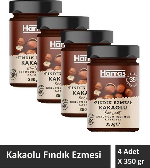 Glutensiz Katkısız Kakaolu Fındık Ezmesi 4 Adet X 350 Gr