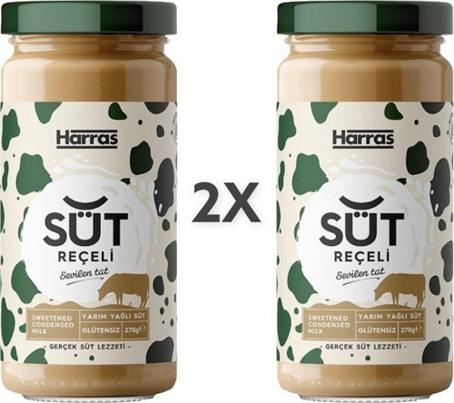 Süt Reçeli Glütensiz Yarım Yağlı 2 X 270 Gr