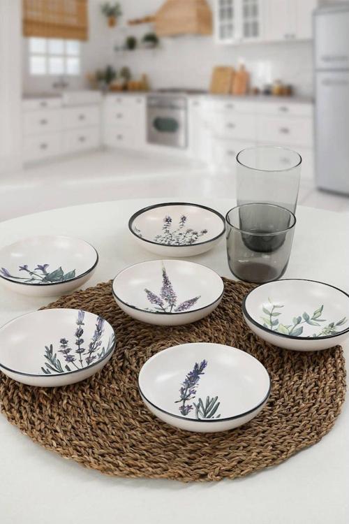 Keraart Çiçek Bahçesi Halka Çerezlik/Sosluk 13 Cm 6 Adet - 18938/43