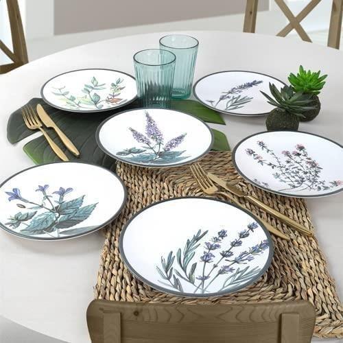 Keraart Çiçek Bahçesi Pasta Tabağı 20 Cm 6 Adet - 18938-39-40-41-42-43