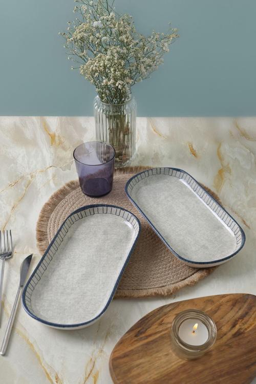 Keraart Mosaic Marvels Kayık Tabak 28 cm 2 Adet 21621