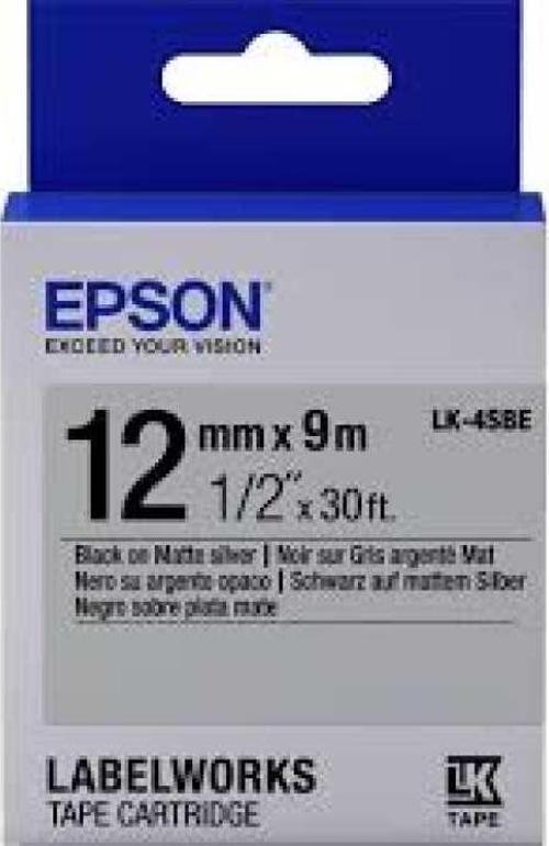 LK-4TBN Cleart Siyah Üzeri Beyaz 12MM 9Metre Etiket