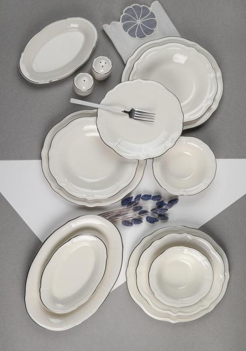 Platin Yaldız Fulya Yemek Takımı 12 Kişilik 53 Parça FLY53YKPRS1083