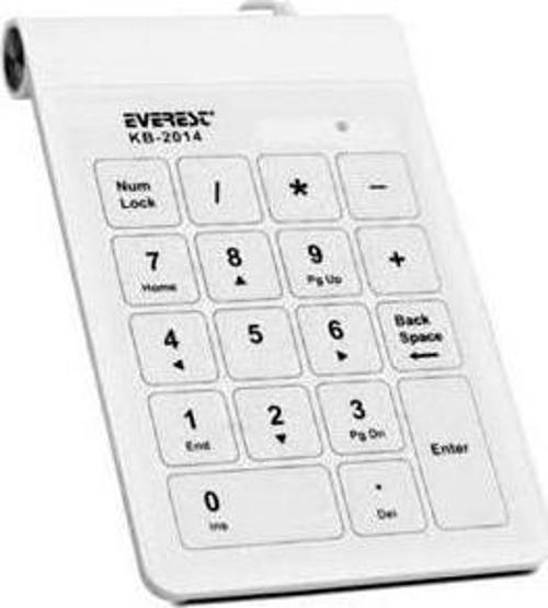KB-2014 Beyaz Usb Dokunmatik Numerik Standart Klavye