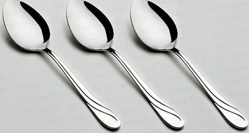 safir yemek kaşık - 12 li paslanmaz çelik yemek kaşığı
