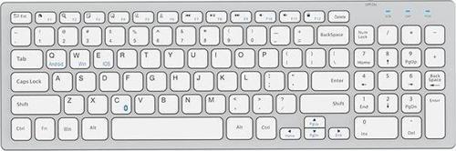 KB-80W Beyaz-Gümüş 2.4Ghz Ultra İnce Q Mac-Win-Android-Ios Uyumlu Kablosuz Klavye