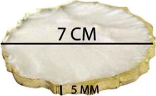 Epoksi Magnet  Yanı Gold Gümüş Varaklı 7 CM  (10  Adet)  Altın