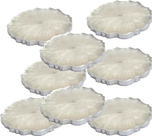 Epoksi Magnet  Yanı Gold Gümüş Varaklı 7 CM  (10  Adet)  Gümüş