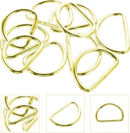Anahtarlık Montaj Halkası D Çanta Bağlantı Halkası 24x16 MM (100 Adet)  Gold
