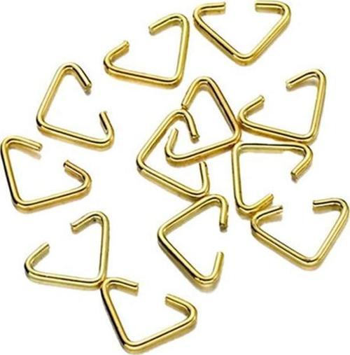 Anahtarlık Montaj Halkası Üçgen Takı Bağlantı Halkası 14x11 MM (100 Adet)  Gold