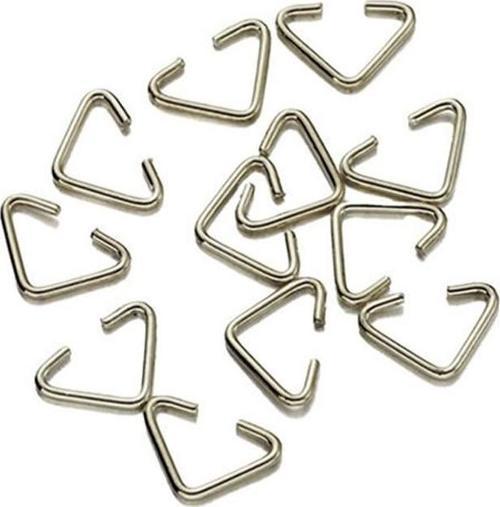 Anahtarlık Montaj Halkası Üçgen Takı Bağlantı Halkası 14x11 MM (100 Adet)  Gümüş