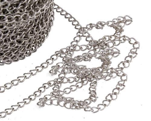 Anahtarlık Zinciri Metrelik Metal 1.2 Cm (1 Metre) Gümüş