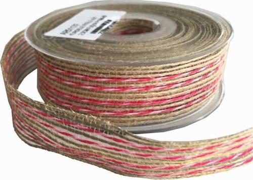 Kanaviçe Kurdele Kenarı Fitilli 2.5 CM  (10 Metre)  Fuşya
