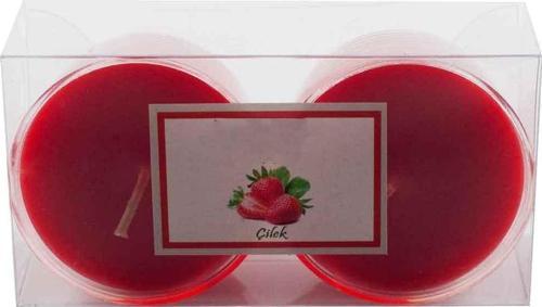 Kapsül Mum 3x5.5 CM  İkili  Akrilik Kapsül   Kırmızı