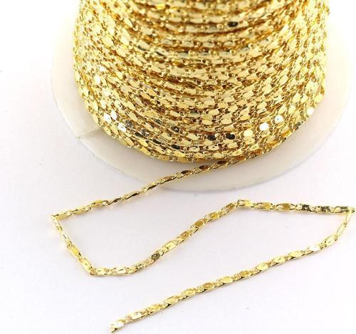 Kolye  Bileklik Takı Ve Aksesuar  Zinciri LAK KAPLAMA 2 MM (1 MT)  Gold