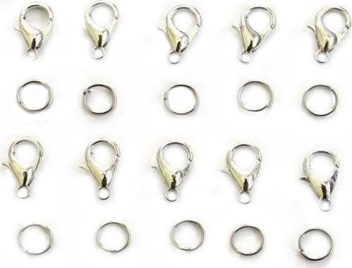 Kolye Halhal Bileklik Papağanı Ve Halkası (50 Adet)  Gümüş