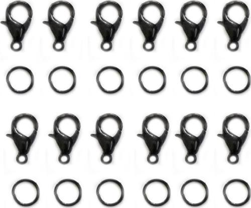 Kolye Halhal Bileklik Papağanı Ve Halkası (50 Adet)  Siyah