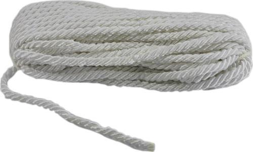 Kordon İp Sarmanlı Kalın 5 Mm Örgü İp (50 Metre)  Beyaz