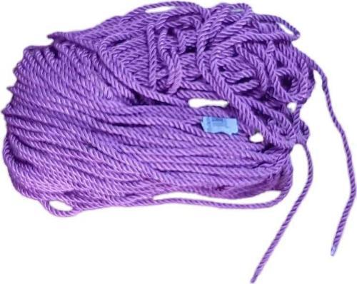 Kordon İp Sarmanlı Kalın 5 Mm Örgü İp (50 Metre)  Mor