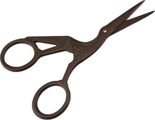 Metal  Makas Sade Süslenmemiş Kuğu Modeli Söz Nişan Makası   Bakır
