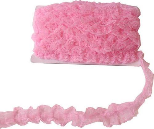 Dantelli Kurdele 4.2 Cm (18 Metre)  Pembe