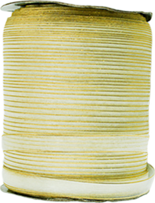 Organze Kurdele 1 CM Kenarı Şeritli  (457 Metre)  Krem