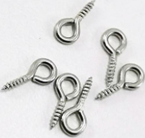 Metal Takı Ve Obje Halkası Vidalı  1 CM  (100 Adet)  Gümüş