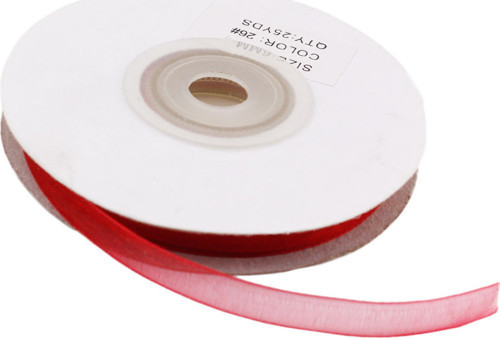 Organze Kurdele 6 MM (22 Metre) Kırmızı