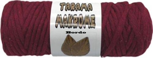Taranabilir Makrome İpi Taranan Makrame Pamuk İpliği 5 MM 250 GR  Bordo