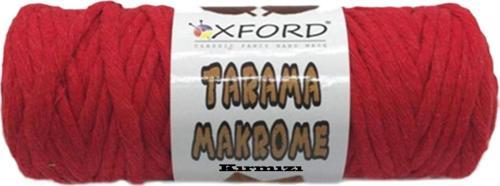 Taranabilir Makrome İpi Taranan Makrame Pamuk İpliği 5 MM 250 GR  Kırmızı