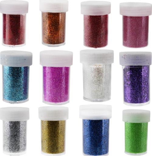 Toz Sim Karışık  Renkli Aynı Pakette 10 GRAM (12 Adet)