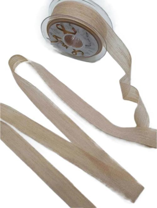 Nopel Keten Kurdele 2.5 Cm  (20 Metre)  Sütlü Kahve