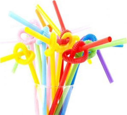 Pipet Artistik Straws 6 MM Plastik Karışık Renkli (50 Adet)
