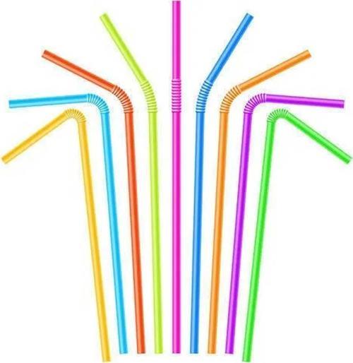 Plastik  Pipet 8 MM Karışık Renkli 26 CM (50 Adet)