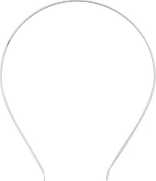 Süslenmemiş Tel Taç Metal 3 MM (12 Adet)  Beyaz