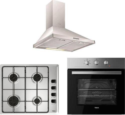 CHEF 1 INOX ANKASTRE SET ( HLX 640 İNOX OCAK - HE 715 SS FIRIN - DF 60 DAVLUMBAZ )