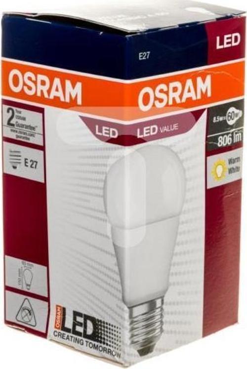 8,5W(60W) Led Ampul E27 2700K Sarı