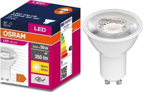 Led Value 4,5W (50W) Par16 Led Spot Ampul Sarı 2700K - GU10 Duy