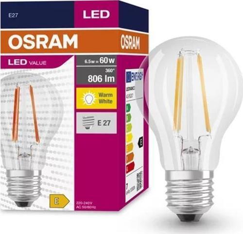 Led Value 6,5W (60W) Rustik Led Ampul 2700 Kelvin -Sarı