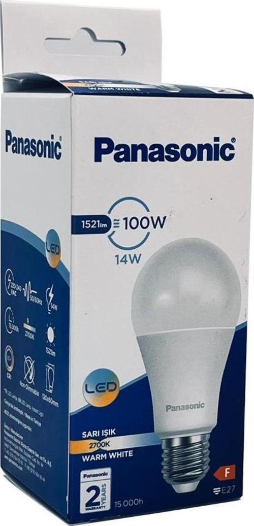 14W (100W) Led Ampul 2700K - Sarı Işık E27 Led Lamba