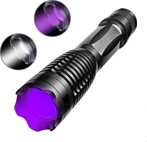 Çift Işık Dual UV Mor Işık ve XML-T6 2000 Lümens El Feneri
