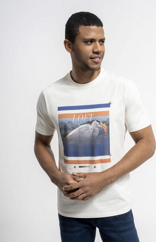 Lf2035141 Erkek T-Shirt Off Whıte