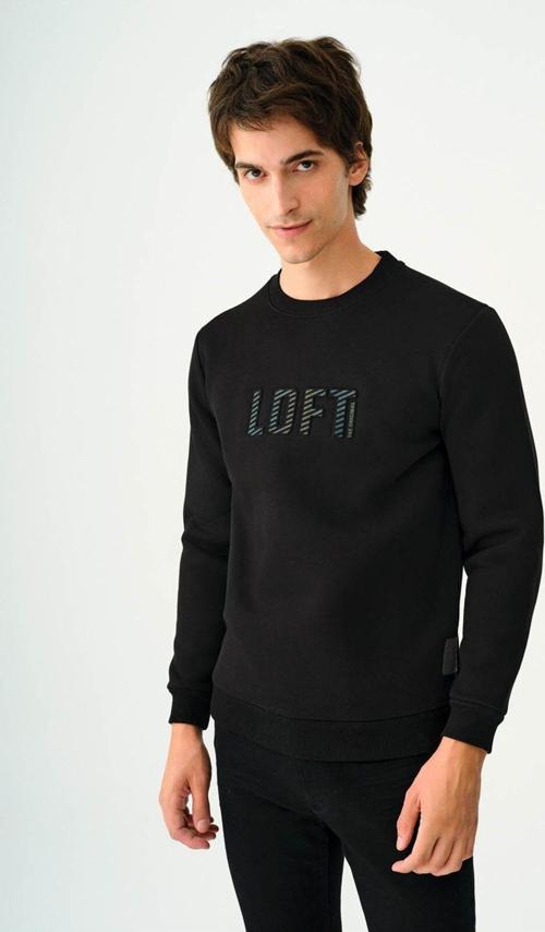 Erkek Sweatshirt Siyah Lf2037699