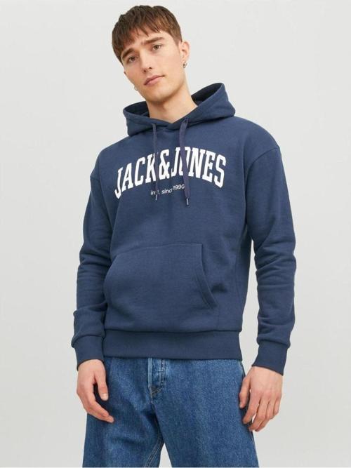 Hood Josh Erkek Lacivert Kapüşonlu Sweatshirt